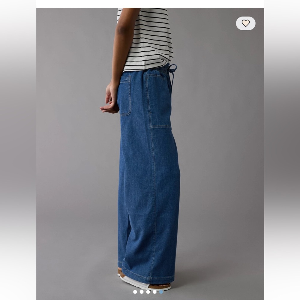 AMERICAN EAGLE Dreamy Drape Linen-Blend Pull-On Pant - Picture 3 of 6